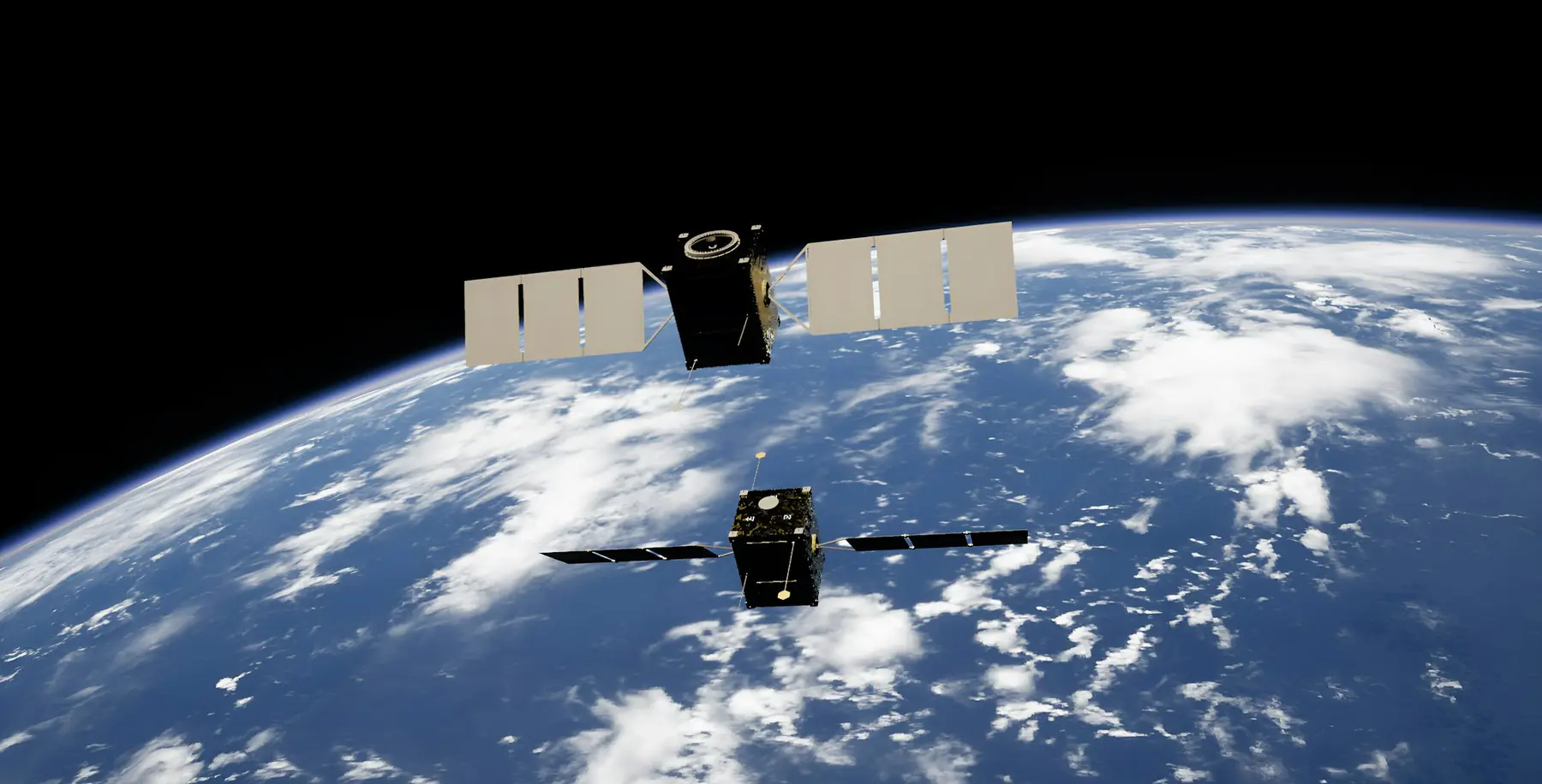 Satellites en orbite au-dessus de la Terre