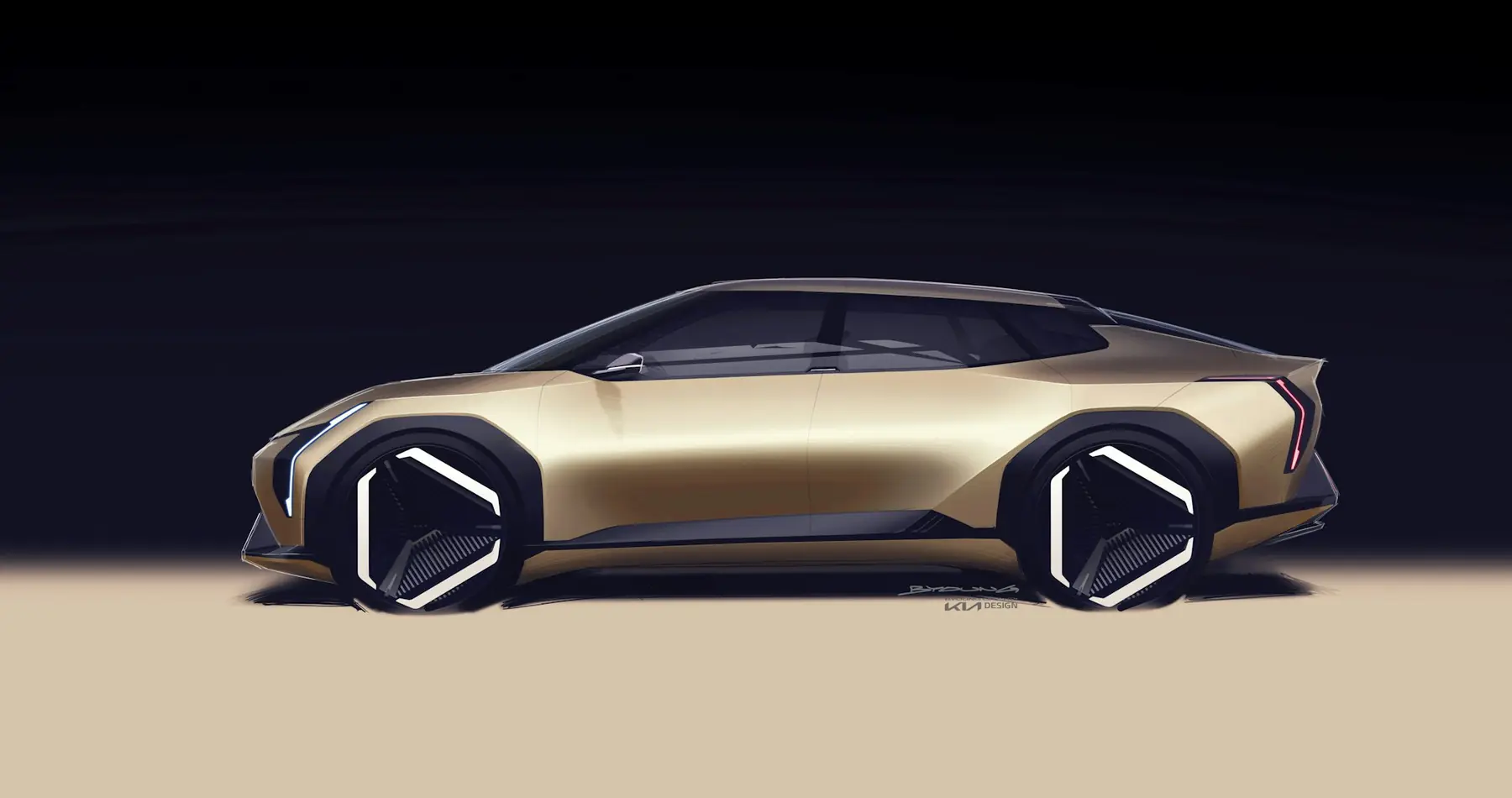 Esquisse de design d'un véhicule électrique