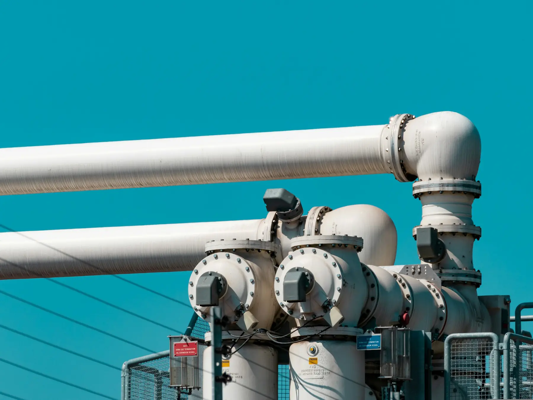 Pipework in an industrial facility